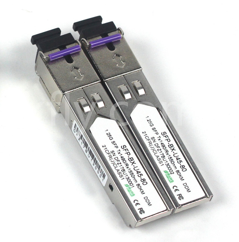1.25G SFP BIDI Module Tx1490/Rx1550nm 80KM SMF DDM LC CISCO JUNIPER HUAWEI KOMPATIF