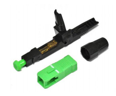Fast Connect Fiber Connectors for Drop Cable / Indoor Cable with Lock memegang keandalan serat