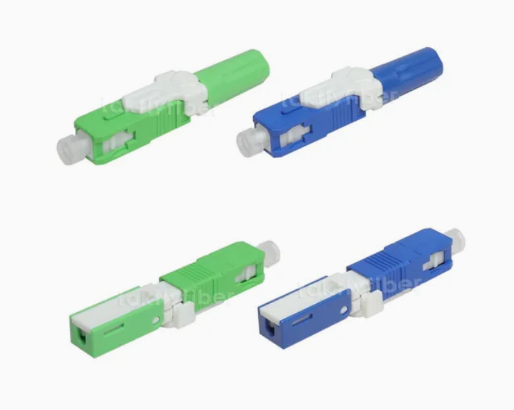 LC Connector Style SC Fast Connector untuk FIBER OPTIC CABLE Diameter Serat 0,125mm