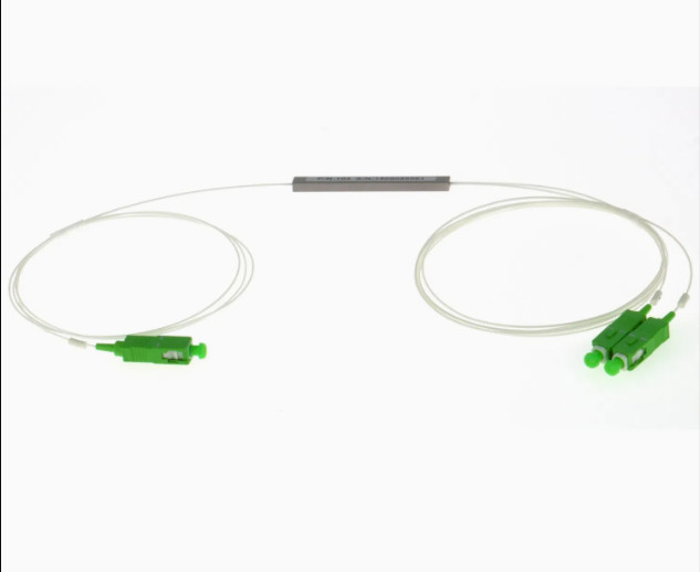 1X2 900um Mini Steel Tube Fiber Optic PLC Splitter Module Keandalan dan Stabilitas Tinggi