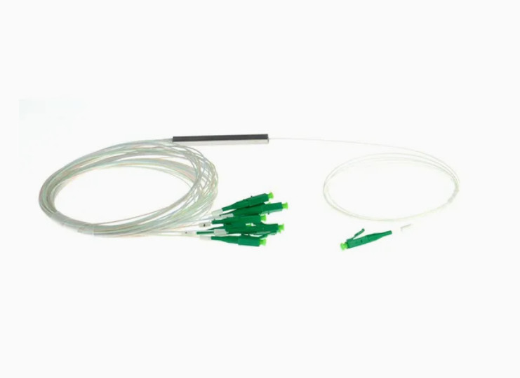 G657A1 Fiber Type Pre-Connector LC 1X8 900um Mini Steel Tube Fiber Optic PLC Splitter PDL≤0.4dB