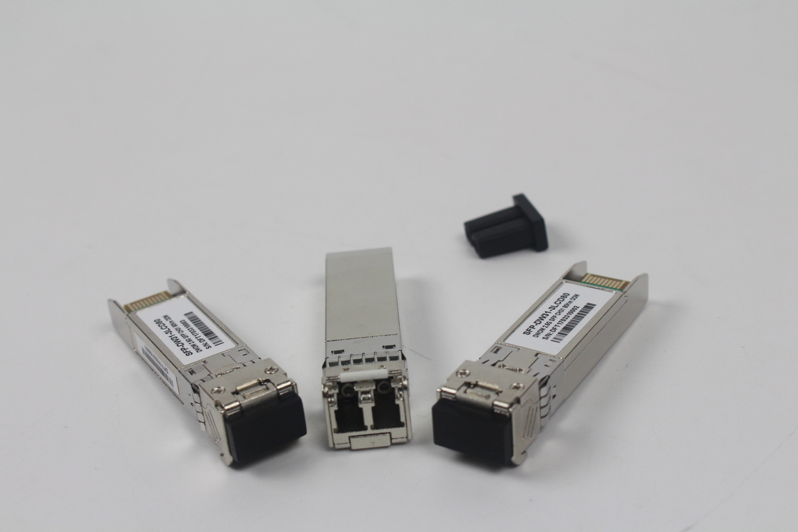 10Gbps DWDM 40KM 50GHz SFP Transceiver 2mm Kabel 1310nm Panjang gelombang untuk Jaringan Jarak Jauh