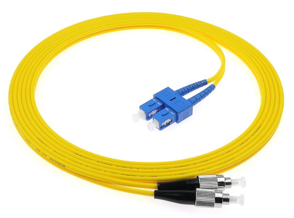 SC-FC Duplex Fiber Optic Patch Cord LSZH/PVC UPC dan APC