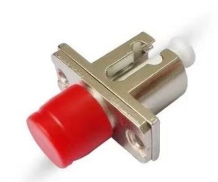 FC-LC Flanges logam Single-core Adaptor Mode Tunggal, Multimode Flange Fiber Optic Adapter untuk Telecom
