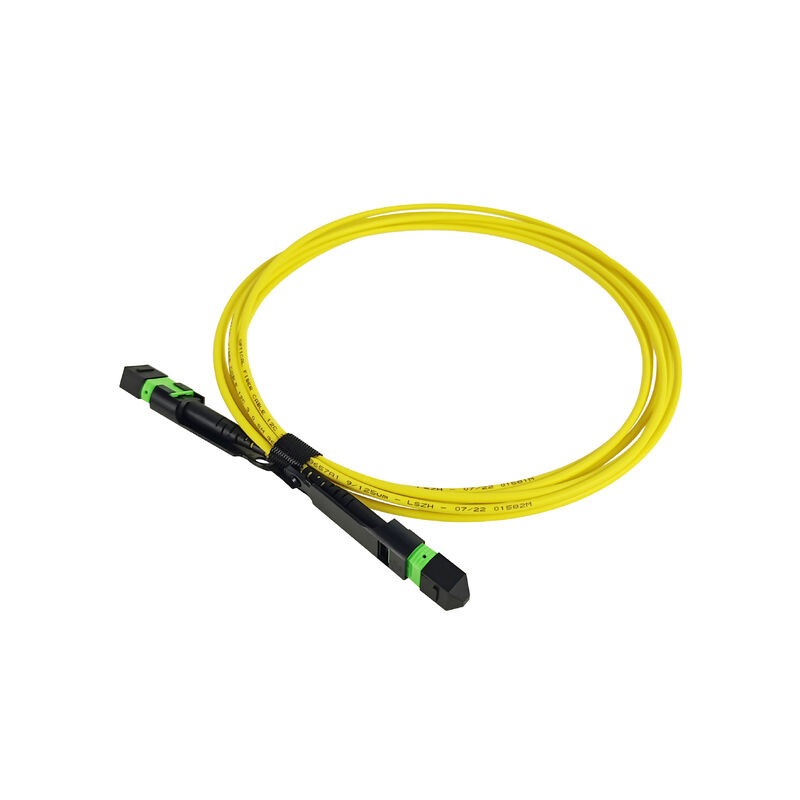 Konektor Fiber MPO MTP dengan Pull Tab SM MM OM3 OM4 OM5 Kabel Breakout Fiber Optik Patchcord/Kabel Patch Fiber Optik/Kabel Trunk Fiber Optik/Kabel Fanout Fiber Optik untuk Kepadatan Tinggi