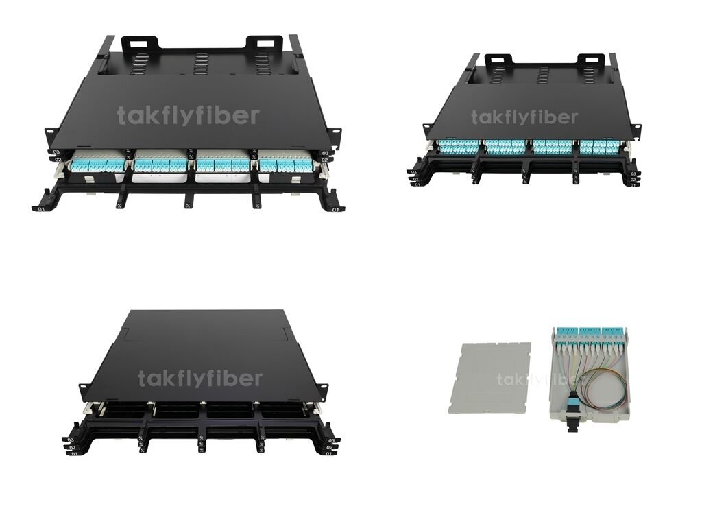 High-Density MPO Patch Panel with 12F Fiber Counts and Customizable Options for Data Centers