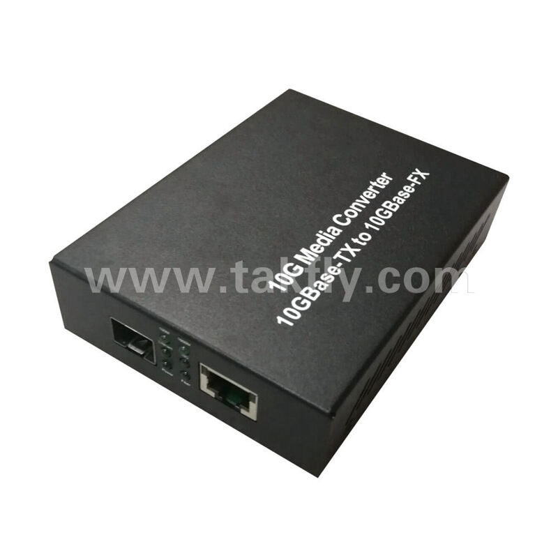 Media Converter 10g SFP+ & RJ45 Port Fiber Optic untuk FTTH Data Center Telecom