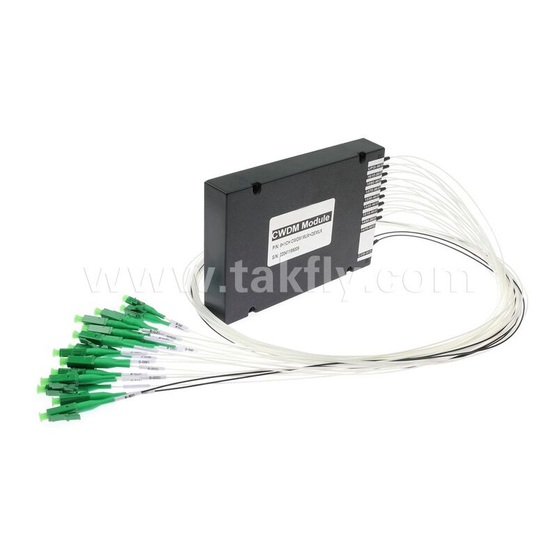 CWDM 8+1Channel MUX & DEMUX ABS Modul Serat Optik untuk Pusat Data FTTX