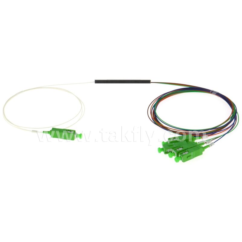 PLC Splitter 0.9mm outlet berwarna Mini Steel Tube SC APC/UPC Serat optik untuk Data Center Telecom FTTX