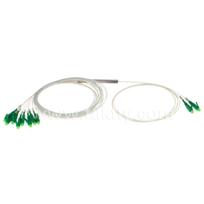 Fiber Optic PLC Splitter 2*N Steel Tube SC APC/UPC 0.9mm untuk Pusat Data Telecom FTTX