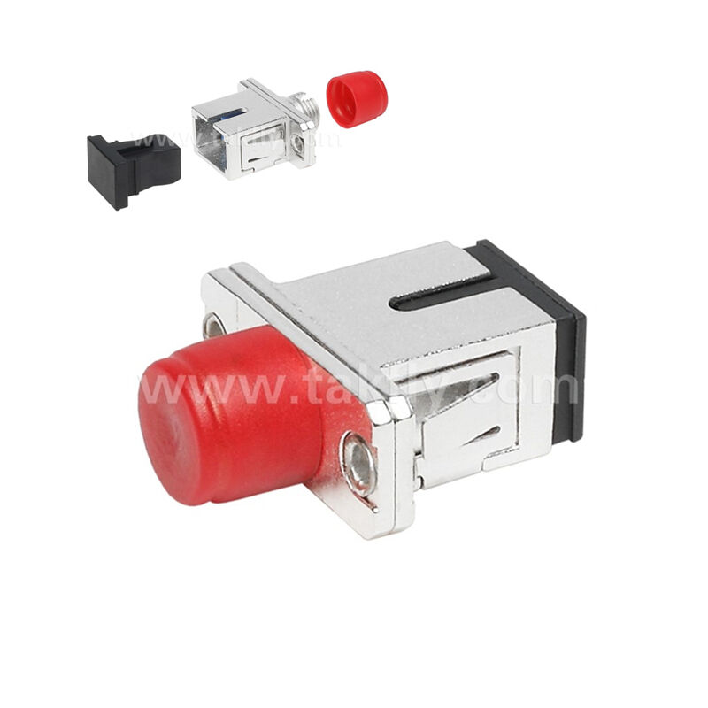 FC-SC Coupler Simplex Metal Hybrid Adapter Female/Female Fiber Optic untuk Pusat Data Telecom FTTX