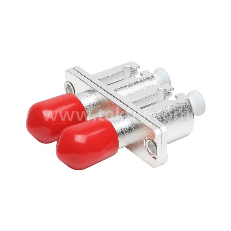 ST-LC Coupler Duplex Metal Hybrid Adapter Female/Female Fiber Optic untuk Pusat Data Telekomunikasi FTTX