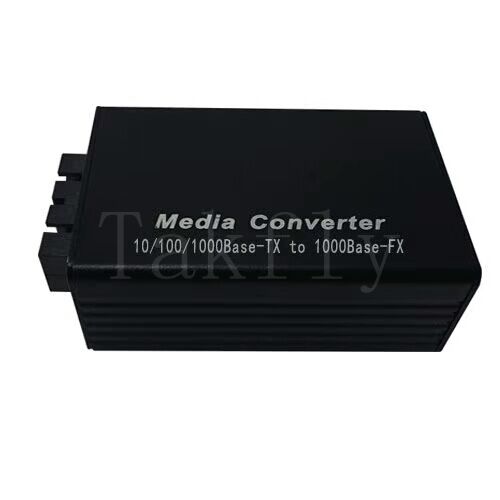 Mini 100M Fast Ethernet Media Converter, 10/100Base-TX ke 100Base-FX, Aluminium Housing, Memperpanjang hingga 100km