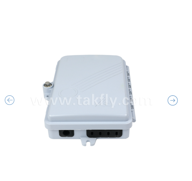 Fiber Optic Termination Box FTKS-1805-04A, 4 SC/APC SM SX Adapter, Pigtail dipasang, FTTH FTTx Splicing Distribution Splitting Storage Cables Management Enclosure Wall Mount