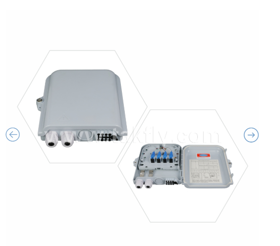 Kotak Pemutusan FTKS-1805-8E dengan adaptor 8 PCS SC/UPC SM SX dan kuncir terpasang sepenuhnya