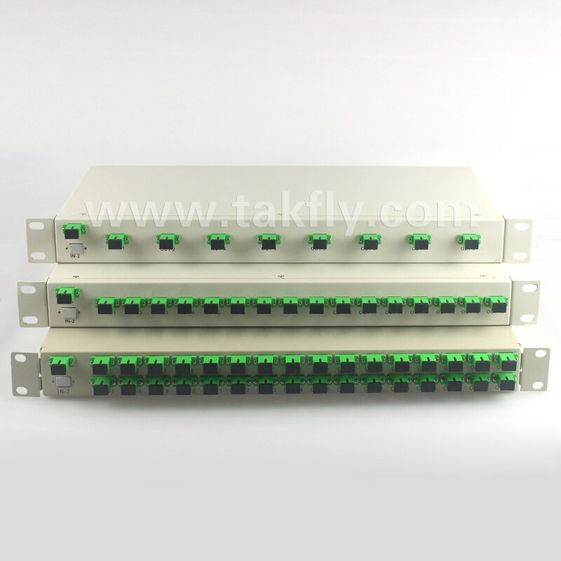 1U Rack Mount PLC Splitter dengan Uniformitas Tinggi, Dukungan Panjang Gelombang Penuh, dan Kemampuan Operasi Reverse