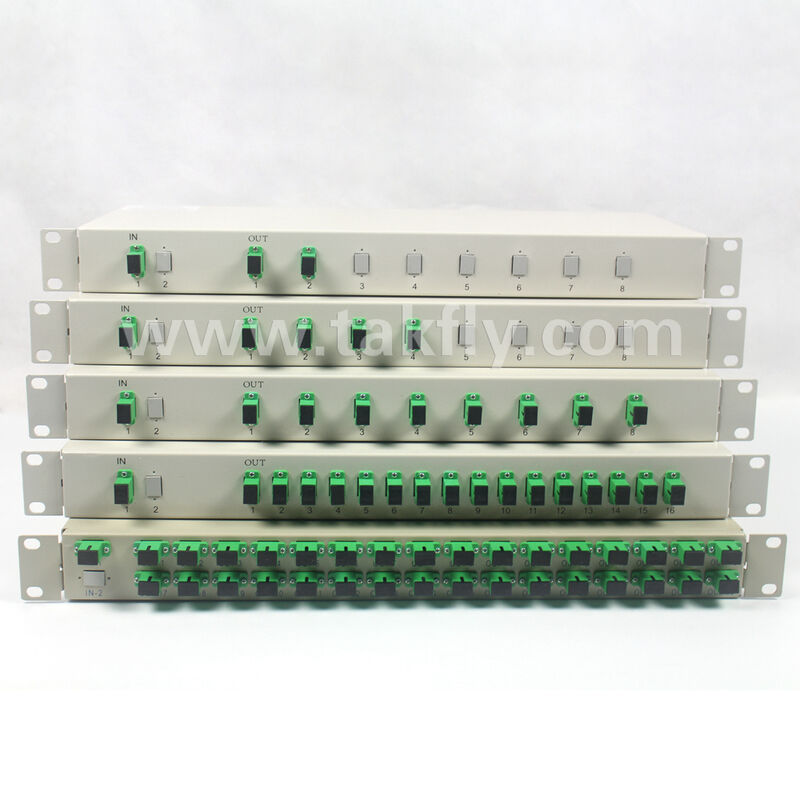 Serial PLC Splitter 1×2 sampai 1×32 lengkap 1U Rack Chassis untuk kantor pusat