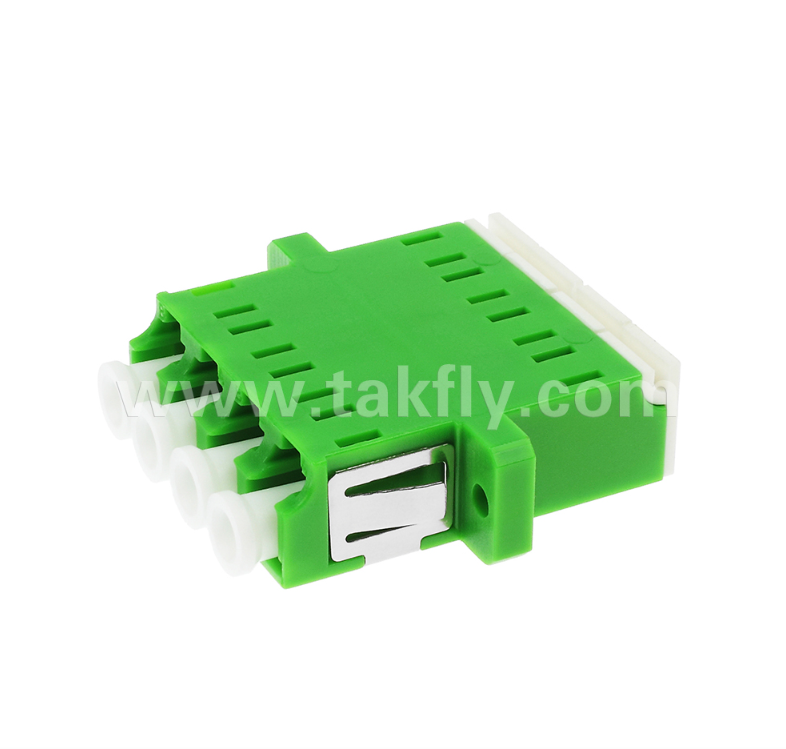LC Quad Inner Shutter Adapter ️ 4-in-1 LC Duplex APC dengan Built-in Shutter, Melindungi Mata dari Fiber Optic Laser, IEC & RoHS Compliant, untuk Data Center & High-Power Fiber Connections