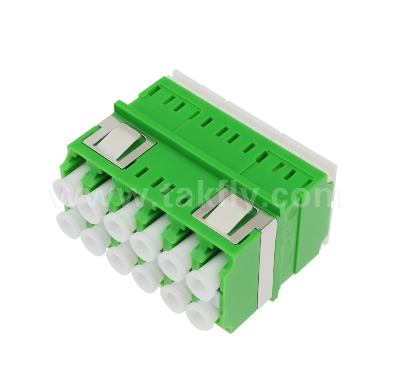 Adaptor LC-LC Densitas Tinggi 12-Port 12-Core, Transmisi Data Multi-Channel, Kerugian Insersi Rendah, untuk Pusat Data & Jaringan Serat Berkecepatan Tinggi