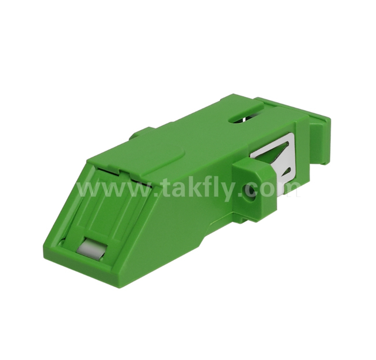 Adaptor Simpleks Tipe Diagonal SC dengan Rana Dalam Bawaan – Tahan Debu & Pelindung Mata Laser, Kehilangan Penyisipan Rendah, untuk Pusat Data & Koneksi Fiber FTTx