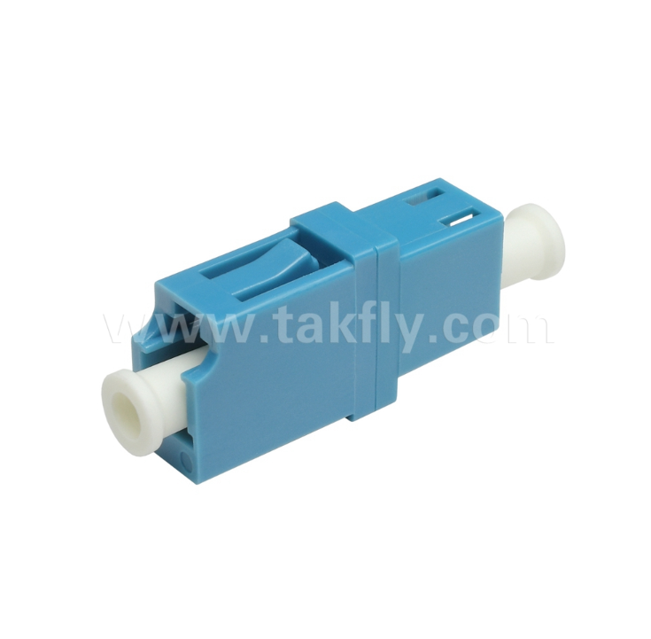 LC Simplex Fiber Adapter Low Insertion Loss, Precision Alignment, High & Low Temperature Resistant, untuk Data Center & FTTx Fiber Connections