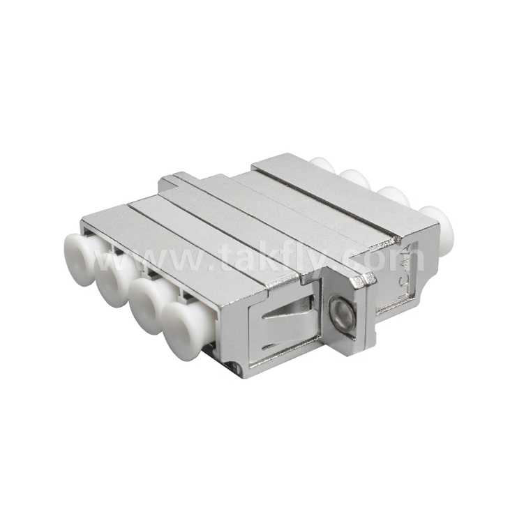 Adaptor LC Quad Metal – Antarmuka LC 4 Port Kepadatan Tinggi, Tangguh, Rugi Rendah, Tahan Suhu Tinggi & Rendah