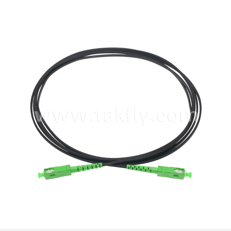 Kabel Patch FTTH Indoor Flat Drop SC/APC ke SC/APC - Simplex, Pra-terminasi, Anti-Getaran untuk Penyebaran Cepat di Dalam Gedung