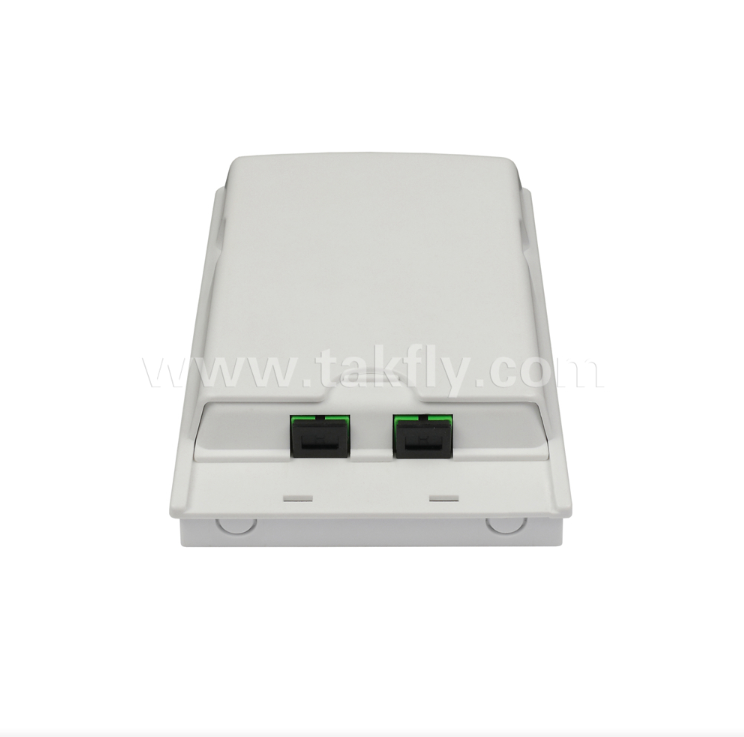 TKS-1806-02F Fiber Wall Outlet Feeder Cable to Drop Cable Termination Point untuk Jaringan FTTx