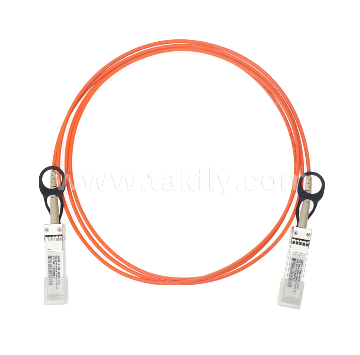 10G SFP+ Active Optical Cable (AOC) 300m pada OM3, 850nm VCSEL, Low Power <0.35W/end, SFP+ ke SFP+ Short-Reach Interconnect