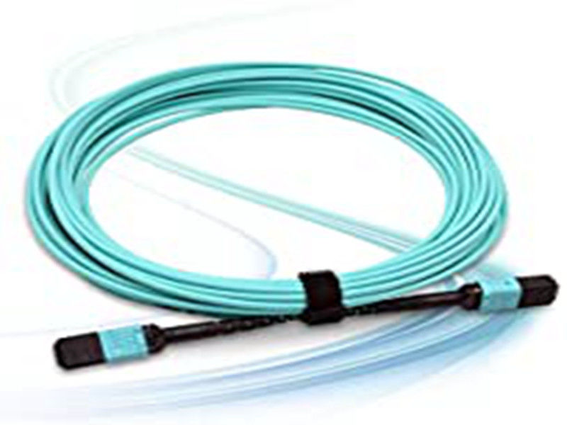 12 Core OM3 Tipe A LSZH 3.0mm MPO MTP Trunk Cable Fiber Optic Patchcord