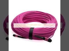 Kabel Patch MPO/MTP-MPO/MTP yang Disesuaikan Rugi Sisipan Rendah 3.0mm Pria Wanita