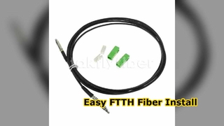 Kabel Patch Serat Optik Kabel Drop FTTH SC yang Dapat Didorong