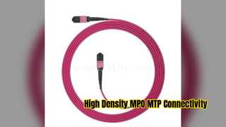 Kabel Patch Serat MPO MTP OM4 Kepadatan Tinggi untuk Pusat Data